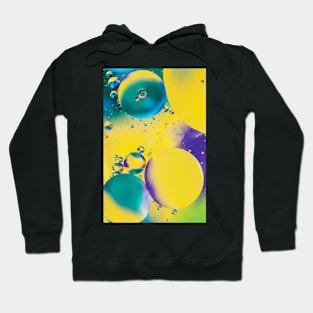 Colorful close up of oil drops in water Hoodie